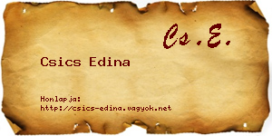 Csics Edina névjegykártya